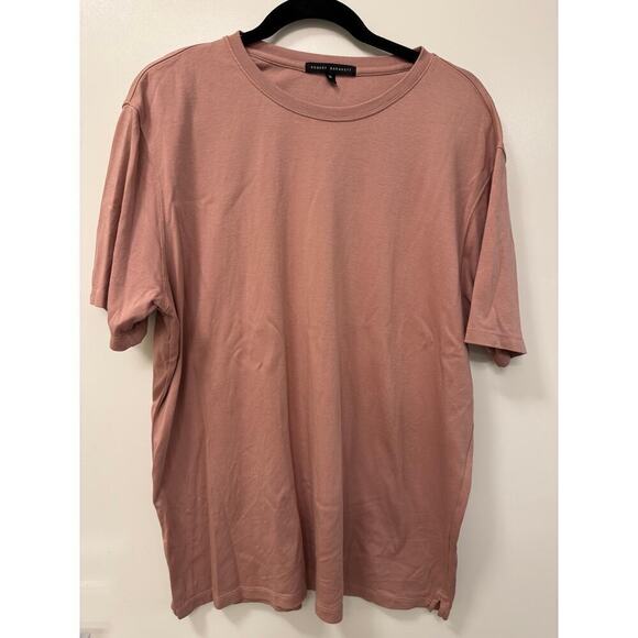 Robert Barakett Men's XL Solid Pink Georgia Short Sleeve Crewneck Tee - Picture 2 of 6